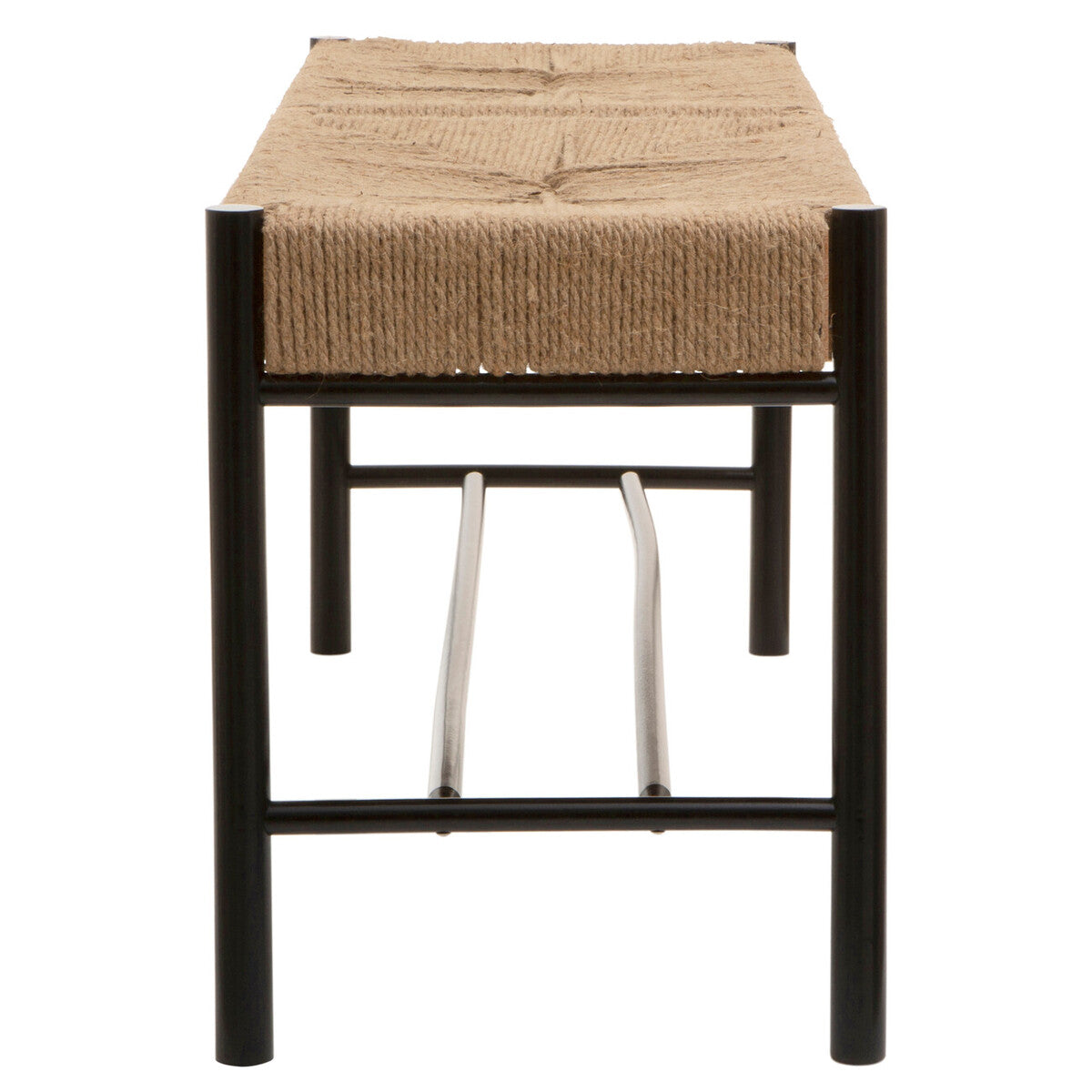 Bandar Natural Rope and Black Wood Large Bench