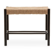 Bandar Natural Rope And Black Wood Small Bench