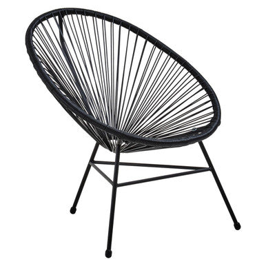 Miami Black Rattan 3 Piece Patio Set