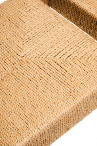 Bandar Large Natural Rope and White Wood Bench