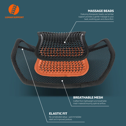 Mesh Ergonomic Lumbar Chair Back Support-5056150244578-Bargainia.com