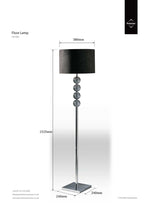 Mistro Black Suede Effect Shade Floor Lamp