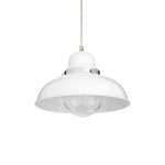Jasper White Finish Pendant Light With Chrome Detail