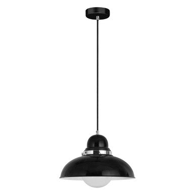 Jasper Black and Chrome Pendant Light
