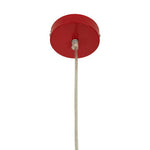 Jasper Red Finish Pendant Light With Chrome Detail