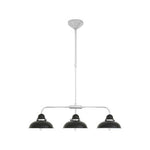 Jasper Black And Chrome 3 Light Pendant Light