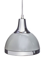 Vermont Three Shutter Grey and Chrome Shade Pendant Light
