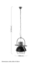 Industrial Revolution Black Pendant Light