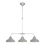 Jasper 3 Shades Light Grey And Chrome Pendant Light
