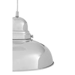 Jasper Chrome Finish Bowl Shaped Pendant Light