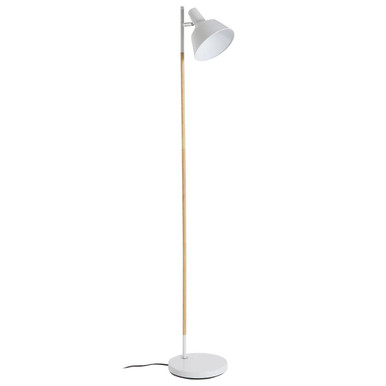 Bryant White Metal and Metal Floor Lamp