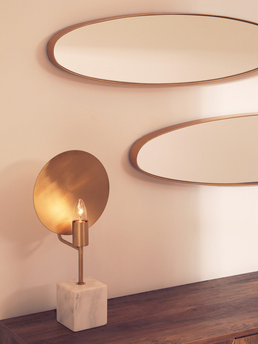 Saramis Table Lamp With White Marble Base