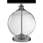 Edna Small Glass Table Lamp with Black Silk Shade