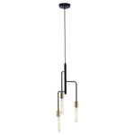 Lagona 3 Bulb Gold And Black Pendant Light