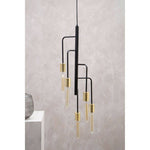 Lagona 5 Bulb Gold And Black Pendant Light