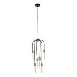 Lagona 6 Bulb Black Pendant Light