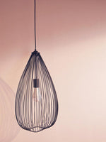 Lavis Teardrop Black Finish Pendant Light