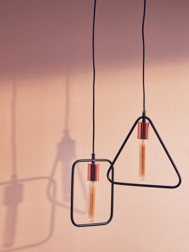 Lavis Black And Copper Finish Pendant Light