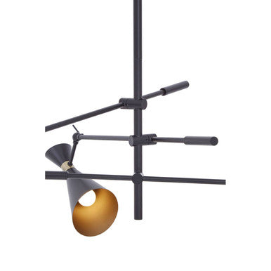 Linox 3 Shade Black And Gold Pendant