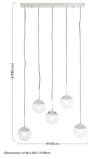 Revive Chrome 5 Pendant Light