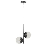 Revive Black Finish 2 Bulb Pendant Light