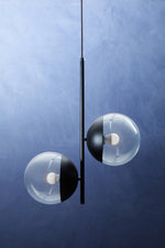 Revive Black Finish 2 Bulb Pendant Light