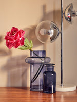 Revive Two Light Chrome and White Marble Table Lamp