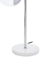 Revive Two Light Chrome and White Marble Table Lamp