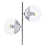 Revive Two Light Chrome and White Marble Table Lamp