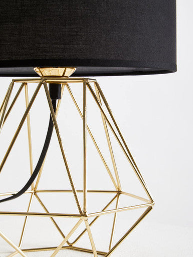 Wyra Black And Gold Finish Table Lamp