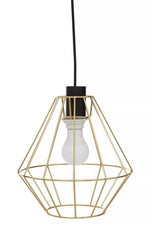 Wyra Champagne Gold Cage Pendant Light