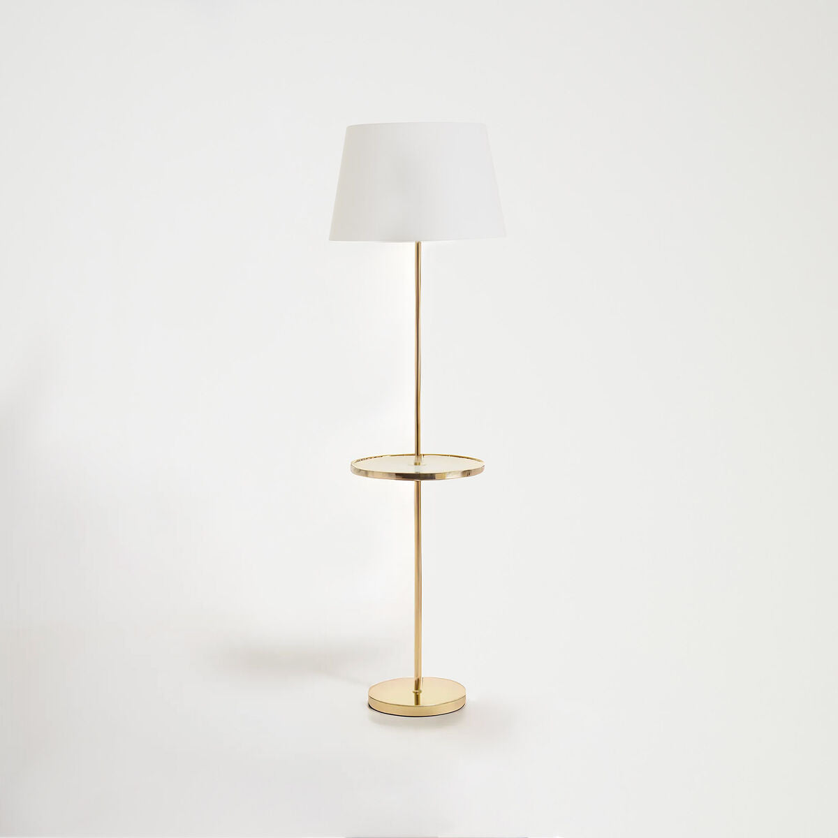 Stockholm Shiny Brass Tapered Floor Lamp