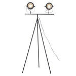 Stockholm Two Spotlight Matte Black Tripod Floor Lamp