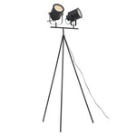 Stockholm Two Spotlight Matte Black Tripod Floor Lamp