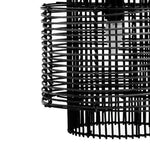 Jaya Black Rattan Overlapping Pendant Light