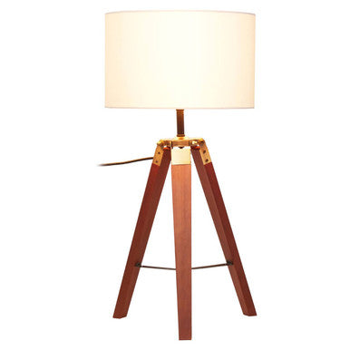 Malvern Tripod Table Lamp With Brown Base
