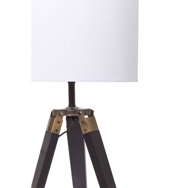 Malvern Tripod Table Lamp With Black Base
