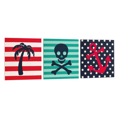 Pirate 3 Assorted Wall Plaque