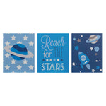 Kids Set of 3 Reach For The Stars Wall Plaques