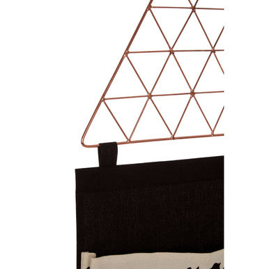 Verti Black Wall Hanging Pocket Organiser