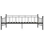 284669 vidaXL DayBed Frame without Mattress Black Metal 90x200 cm - Bargainia.com - 