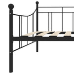 284669 vidaXL DayBed Frame without Mattress Black Metal 90x200 cm - Bargainia.com - 