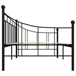 284669 vidaXL DayBed Frame without Mattress Black Metal 90x200 cm - Bargainia.com - 