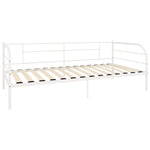 284672 vidaXL DayBed Frame without Mattress White Metal 90x200 cm - Bargainia.com - 