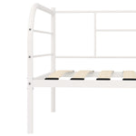 284672 vidaXL DayBed Frame without Mattress White Metal 90x200 cm - Bargainia.com - 
