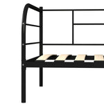 284673 vidaXL DayBed Frame without Mattress Black Metal 90x200 cm - Bargainia.com - 