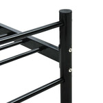 284690 vidaXL Bed Frame without Mattress Black Metal 120x200 cm - Bargainia.com - 