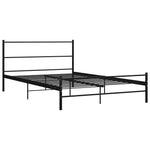284690 vidaXL Bed Frame without Mattress Black Metal 120x200 cm - Bargainia.com - 