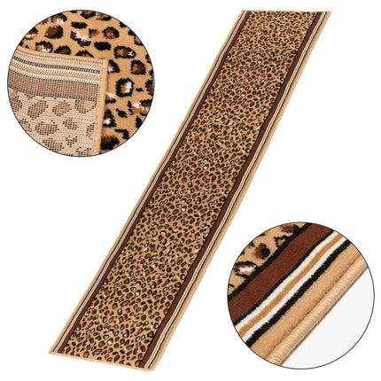 Leopard Print Stair Runner / Kitchen Mat - Texas (Custom Sizes Available)-5056150269625-Bargainia.com