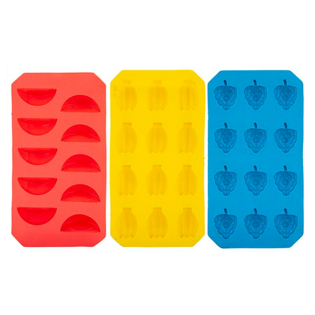 Fruit Shaped Silicone Ice Cube Moulds Assorted-5050565445322-Bargainia.com